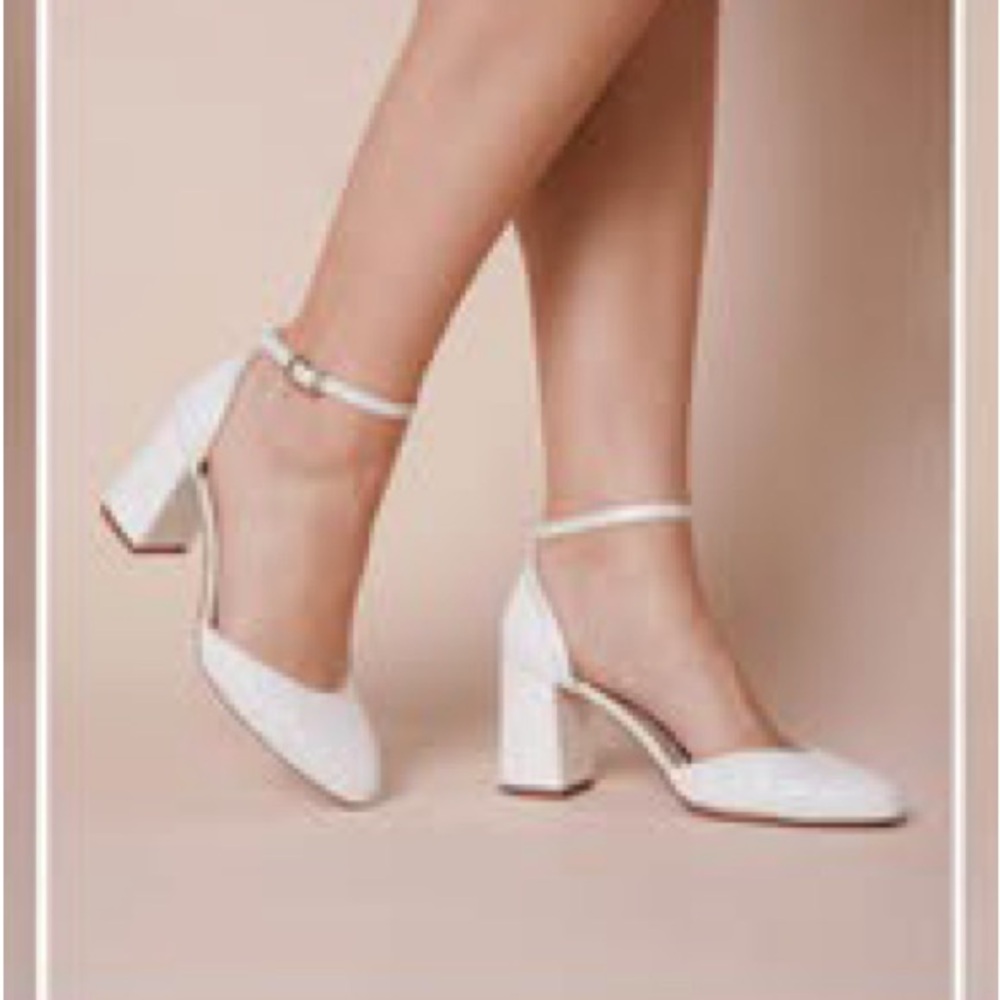 Charlotte Mills Jazzy Pearl Wide Fit Bridal Heels size US 7.5 (EU 38)